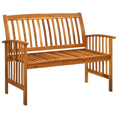 Tuinbank Met Kussen 119 Cm Massief Acaciahout Donkergrijs
