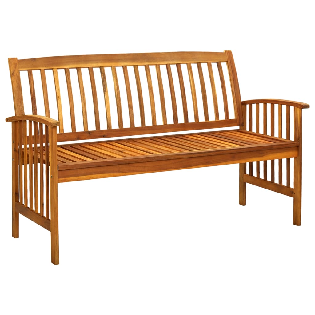 Tuinbank Met Kussen 147 Cm Massief Acaciahout crème