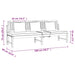 Dagbed met grijs kussen 200x60x75 cm massief acaciahout
