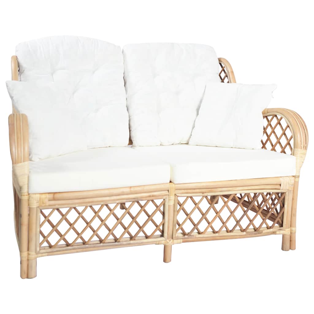 Tweezitsbank rattan