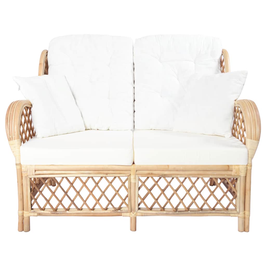 Tweezitsbank rattan