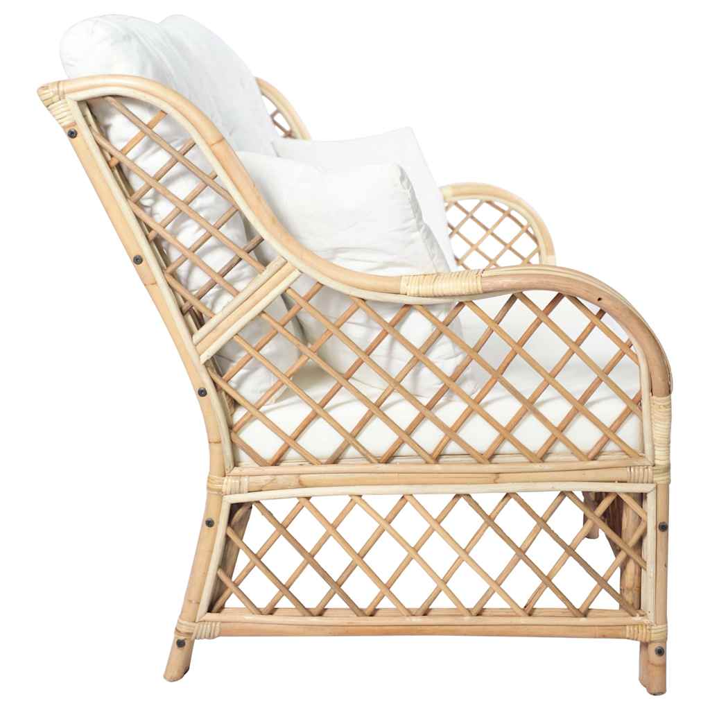 Tweezitsbank rattan
