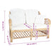 Tweezitsbank rattan