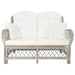 Tweezitsbank rattan grijs