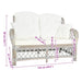 Tweezitsbank rattan grijs