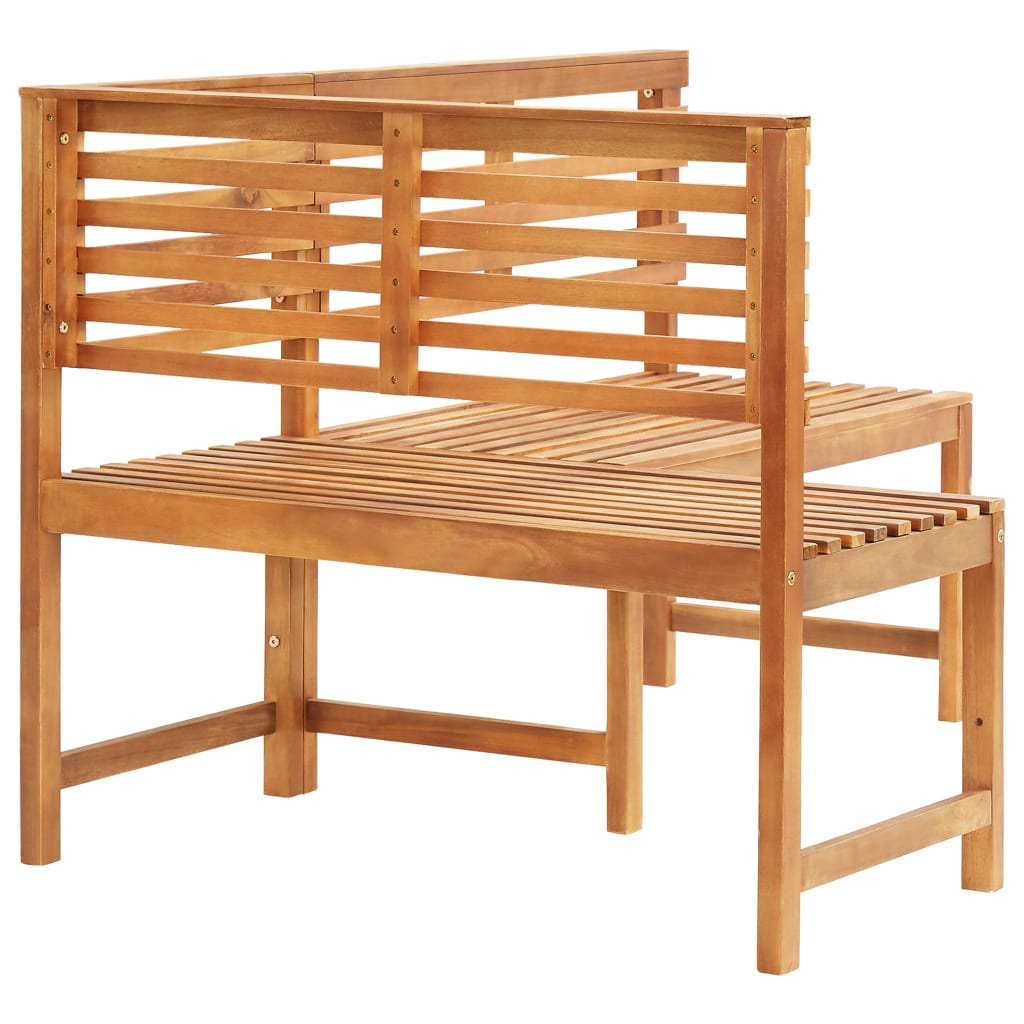 Tuinhoekbank 140 Cm Massief Acaciahout Bruin