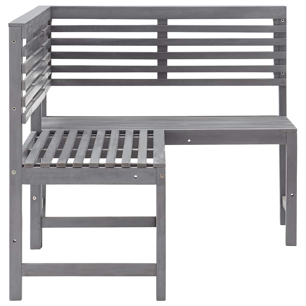 Tuinhoekbank 140 cm massief acaciahout grijs