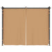 Prieel met gordijnen 3x3 m staal taupe