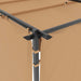 Prieel met gordijnen 3x3 m staal taupe