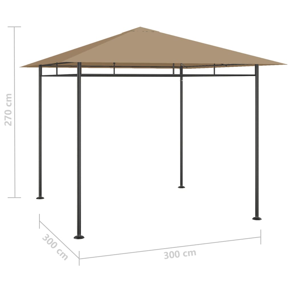Prieel 180 g/m² 3x3x2,7 m taupe