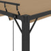 Prieel met lamellendak 3x3 m stof en aluminium taupe