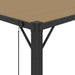 Prieel met lamellendak 3x3 m stof en aluminium taupe
