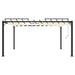 Prieel met lamellendak 3x4 m stof en aluminium crèmekleurig