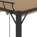 Prieel met lamellendak 3x4 m stof en aluminium taupe