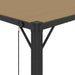 Prieel met lamellendak 3x4 m stof en aluminium taupe