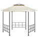 Prieel met zijwanden 3,1x2,7 m crèmekleurig