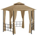 Prieel met zijwanden 3,1x2,7 m taupe