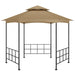 Prieel met zijwanden 3,1x2,7 m taupe