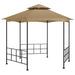 Prieel met zijwanden 3,1x2,7 m taupe