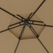 Prieel met zijwanden 3,1x2,7 m taupe
