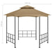 Prieel met zijwanden 3,1x2,7 m taupe
