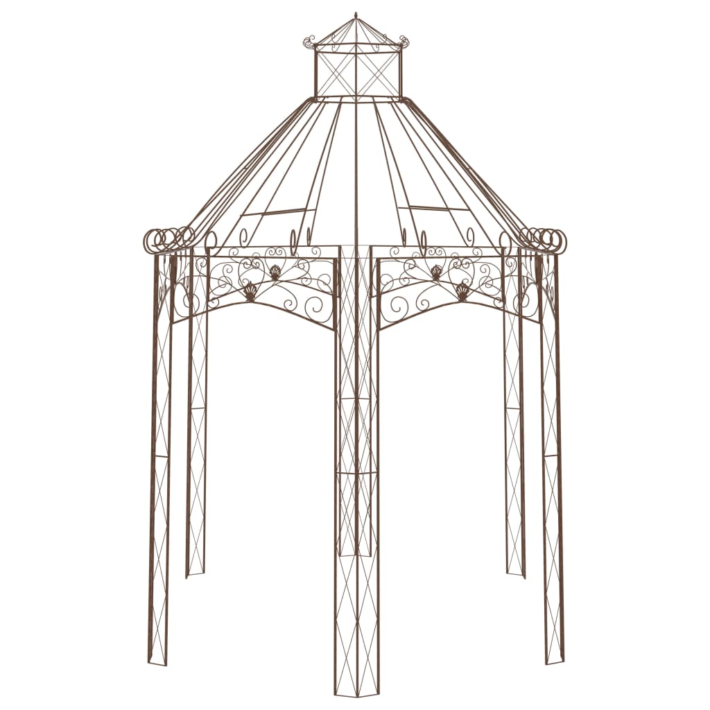 Tuinpaviljoen 400x258x378 cm ijzer antiekbruin