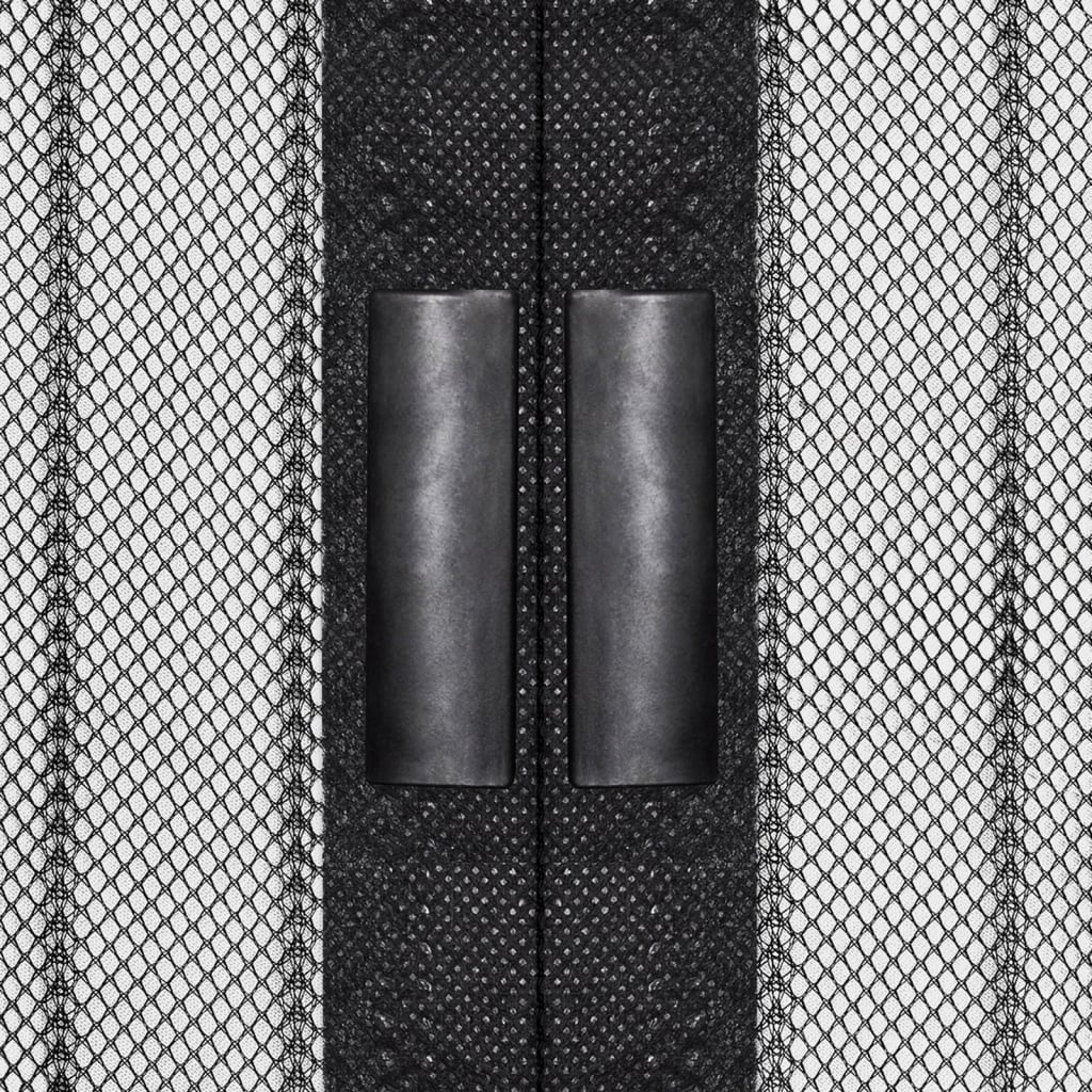 Insectendeurgordijnen 2 st magnetisch 210x90 cm zwart