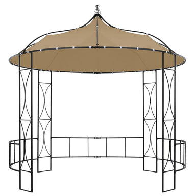 Prieel rond 300x290 cm taupe
