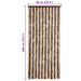 Vliegengordijn 90x200 cm chenille beige en lichtbruin