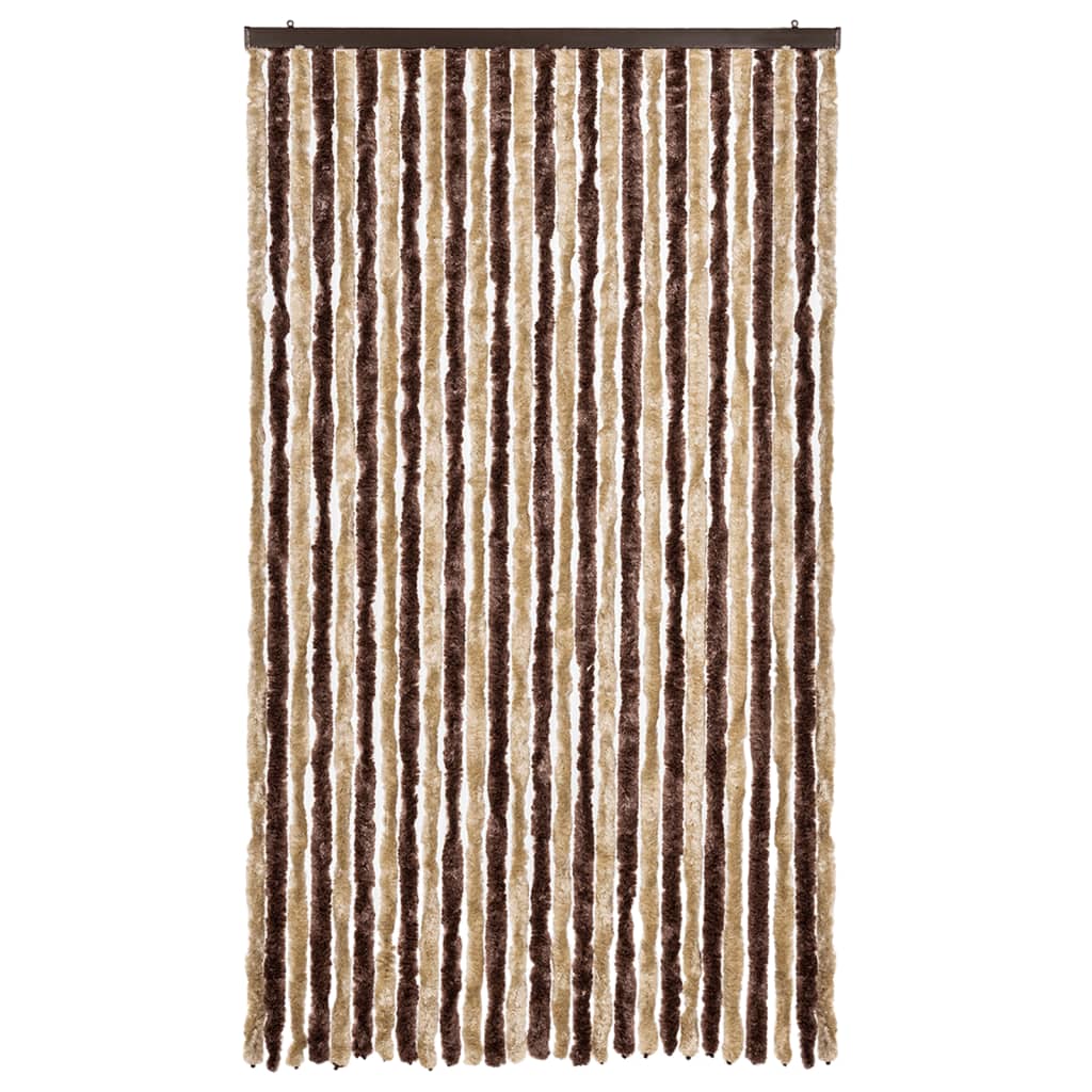 Vliegengordijn 118x220 cm chenille beige en lichtbruin