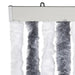 Vliegengordijn 118x220 cm chenille grijs en wit
