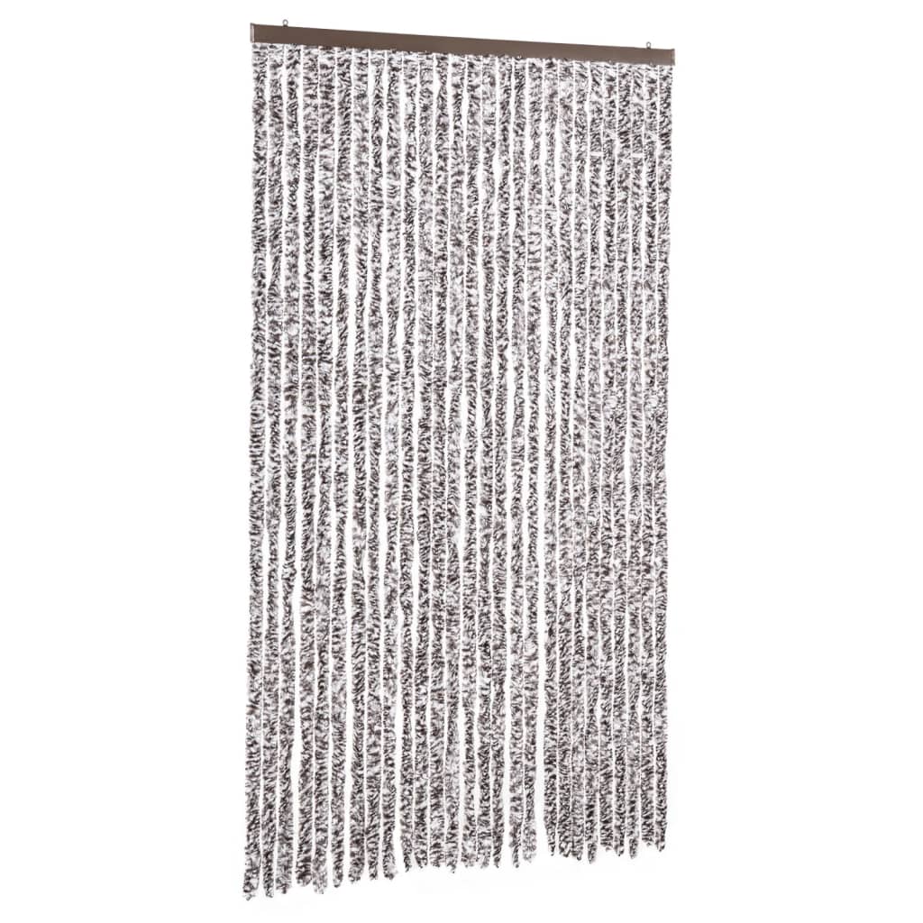 Vliegengordijn 118x220 cm chenille bruin en beige