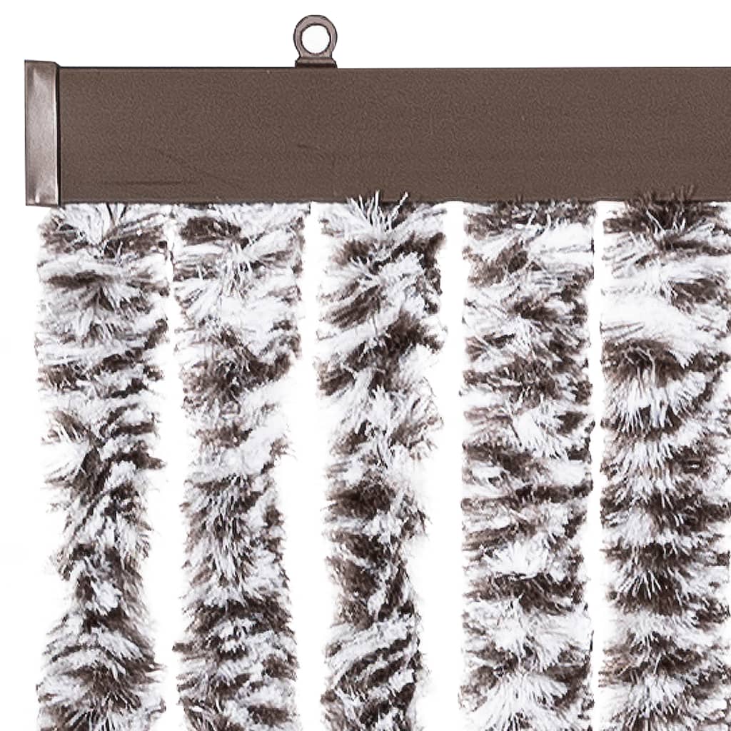 Vliegengordijn 118x220 cm chenille bruin en beige
