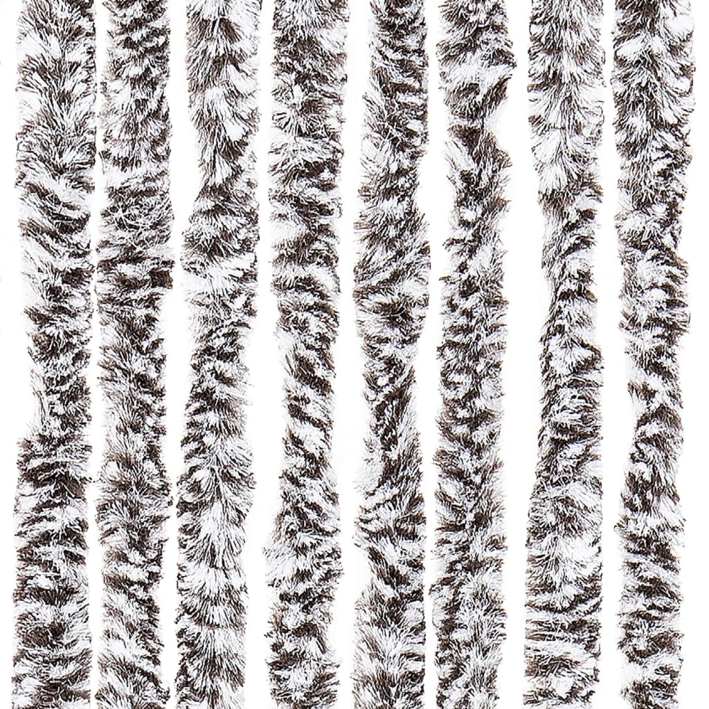 Vliegengordijn 118x220 cm chenille bruin en beige