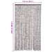 Vliegengordijn 118x220 cm chenille bruin en beige