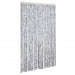 Vliegengordijn 118x220 cm chenille wit en grijs