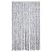 Vliegengordijn 118x220 cm chenille wit en grijs