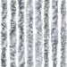 Vliegengordijn 118x220 cm chenille wit en grijs