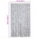 Vliegengordijn 118x220 cm chenille wit en grijs