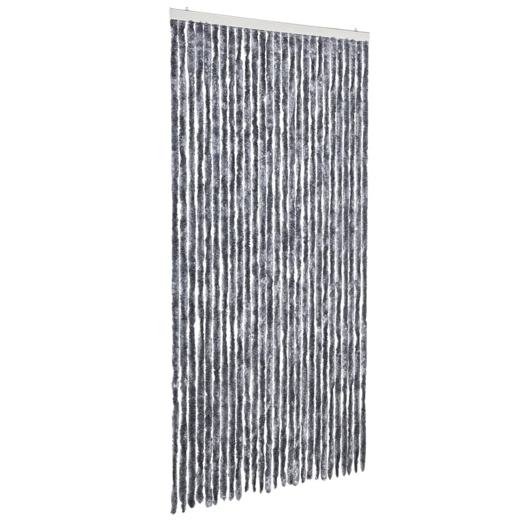Vliegengordijn 118x220 cm chenille zilverkleurig