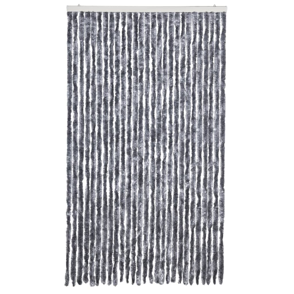 Vliegengordijn 118x220 cm chenille zilverkleurig