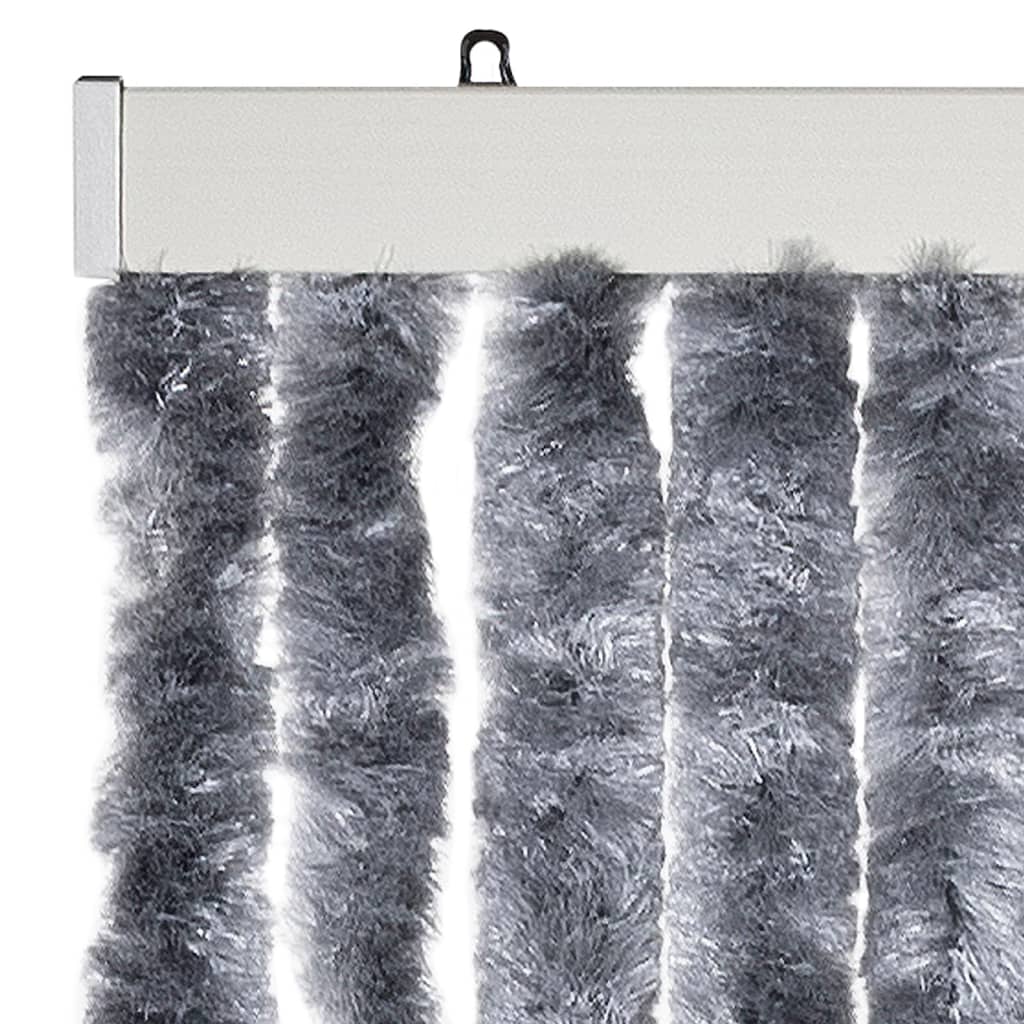 Vliegengordijn 118x220 cm chenille zilverkleurig