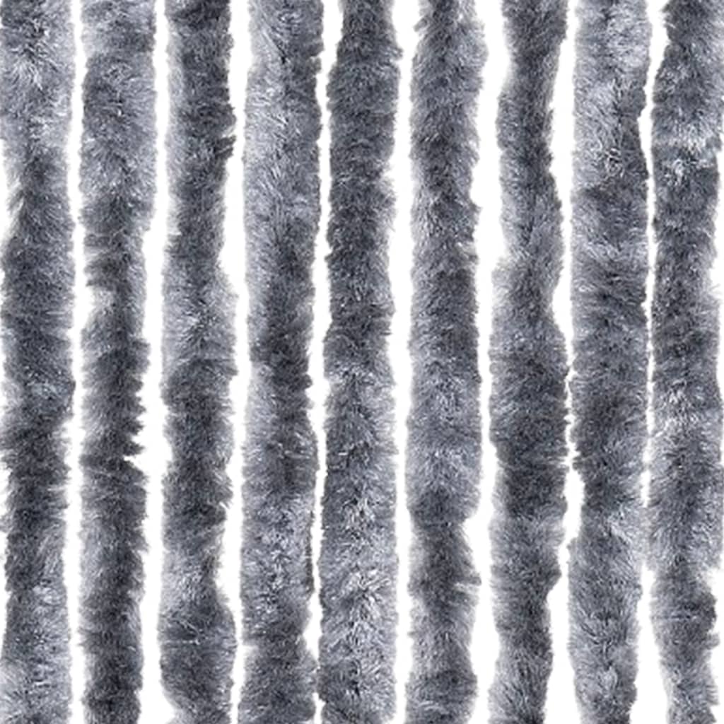 Vliegengordijn 118x220 cm chenille zilverkleurig