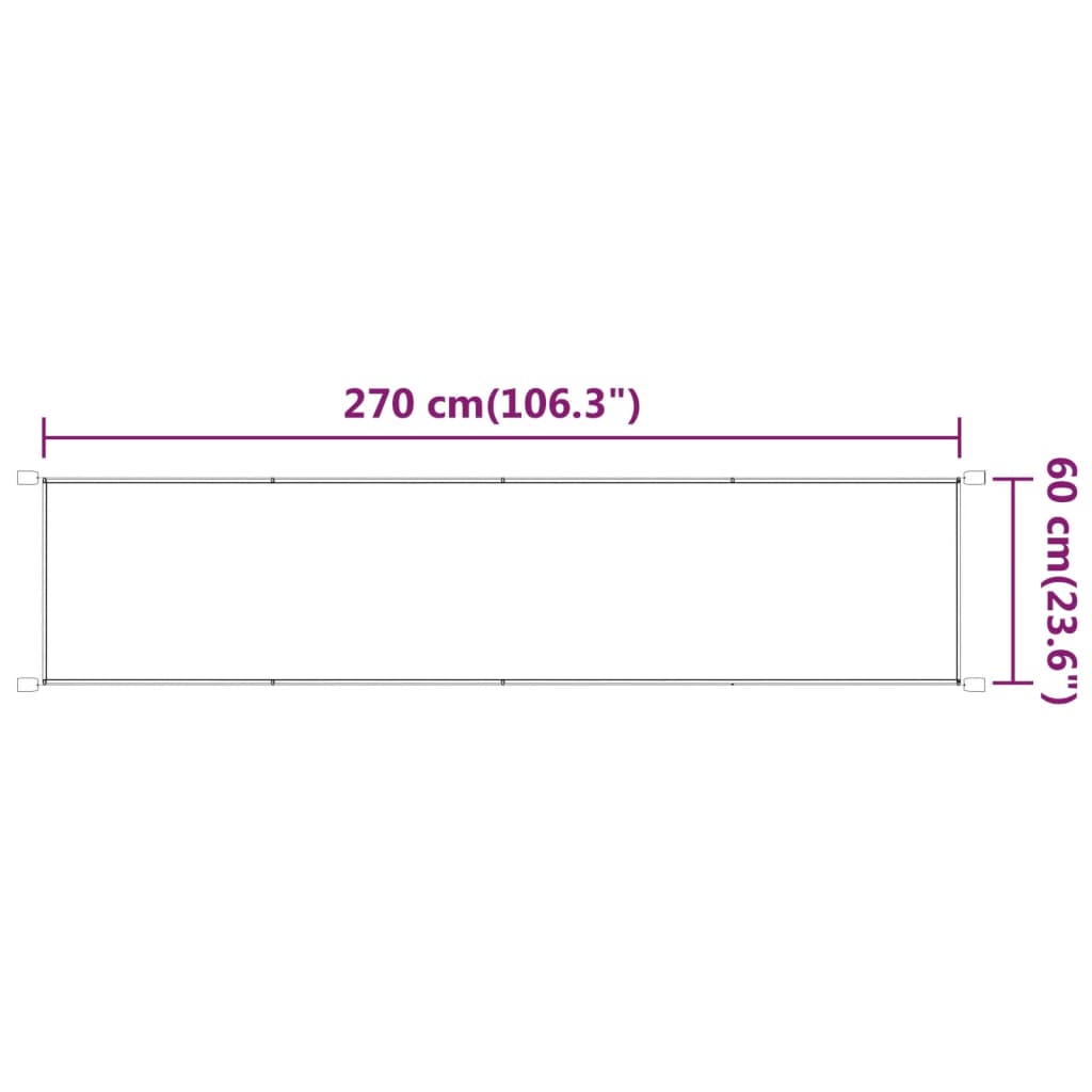 Luifel Verticaal 60X270 Cm Oxford Stof Lichtgroen 60 x 270 cm