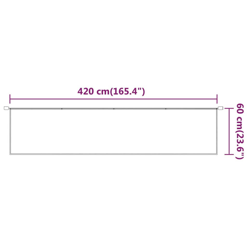 Luifel Verticaal 60X420 Cm Oxford Stof Lichtgroen 60 x 420 cm