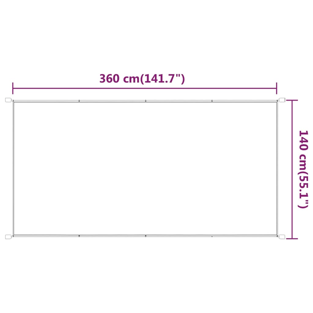 Luifel Verticaal 140X360 Cm Oxford Stof Lichtgroen 140 x 360 cm
