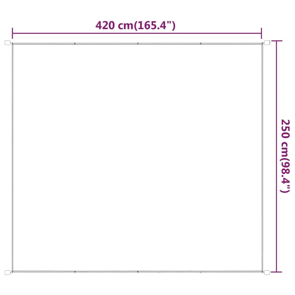 Luifel Verticaal 250X420 Cm Oxford Stof Lichtgroen 250 x 420 cm