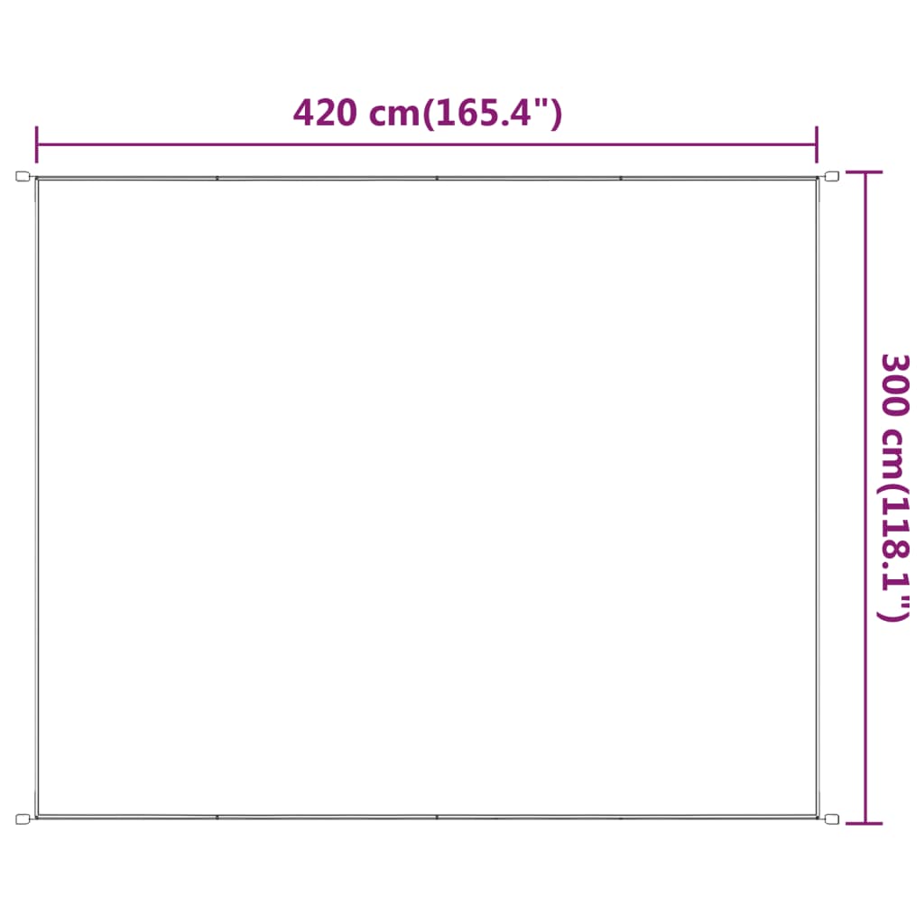 Luifel Verticaal 300X420 Cm Oxford Stof Lichtgroen 300 x 420 cm