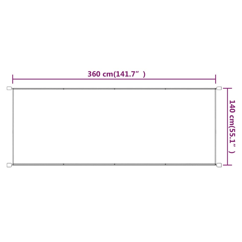 Luifel Verticaal 140X360 Cm Oxford Stof Terracottakleurig 140 x 360 cm