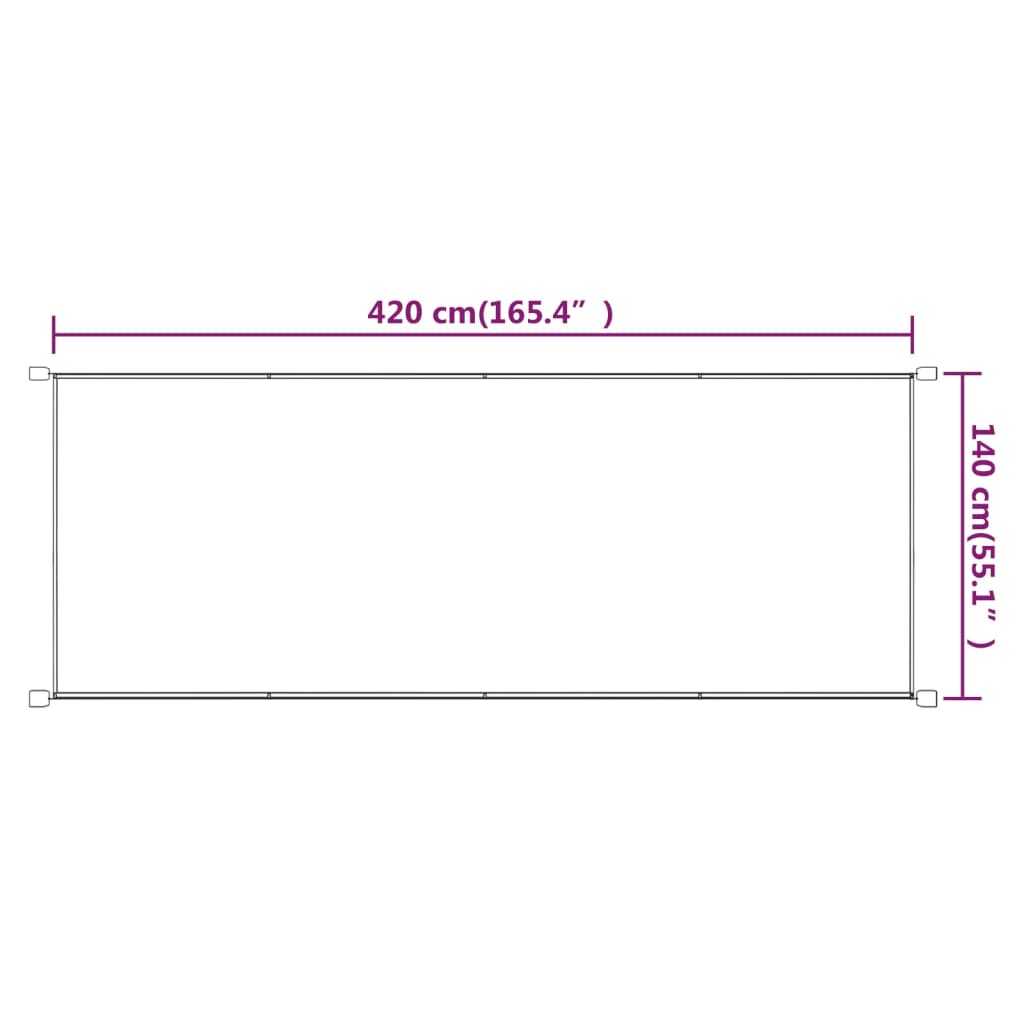 Luifel Verticaal 140X420 Cm Oxford Stof Terracottakleurig 140 x 420 cm